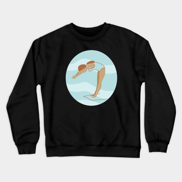 Swimmer Crewneck Sweatshirt by Wlaurence